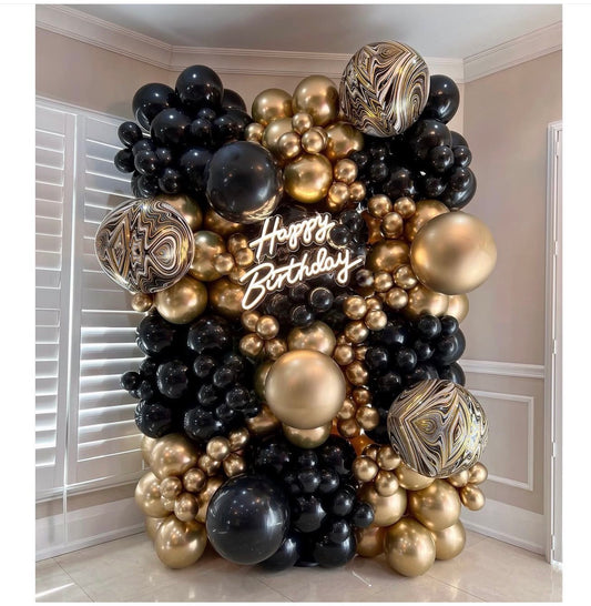 Black and Gold Elegance 8 x 4FT