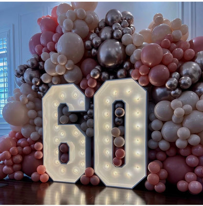 Balloon Wall + Marquee Number Rentals